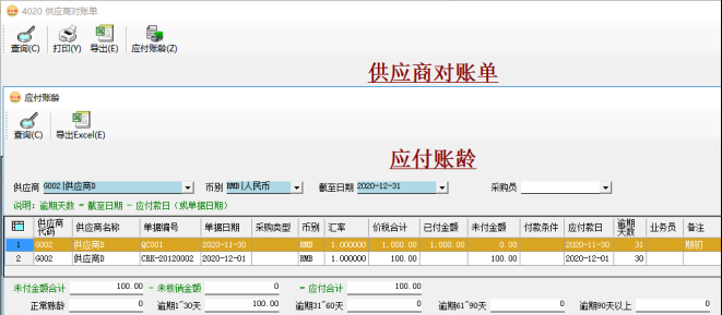 應(yīng)付賬款管理-應(yīng)付賬款賬齡分析表