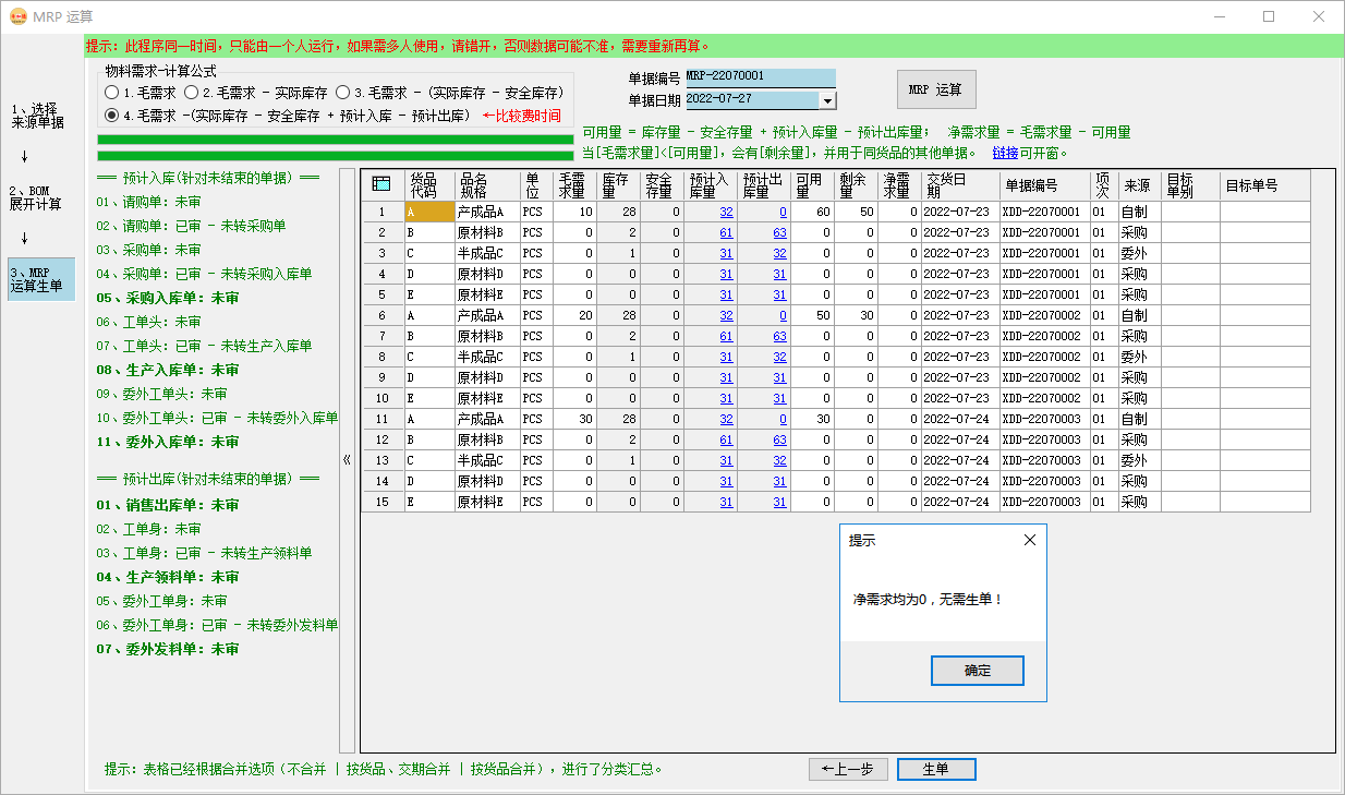 ERP系統中的MRP運算原理與操作案例插圖8